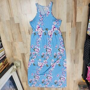 Grecelle Floral Maxi Dress‎ Sleeveless Casual Summer Dress